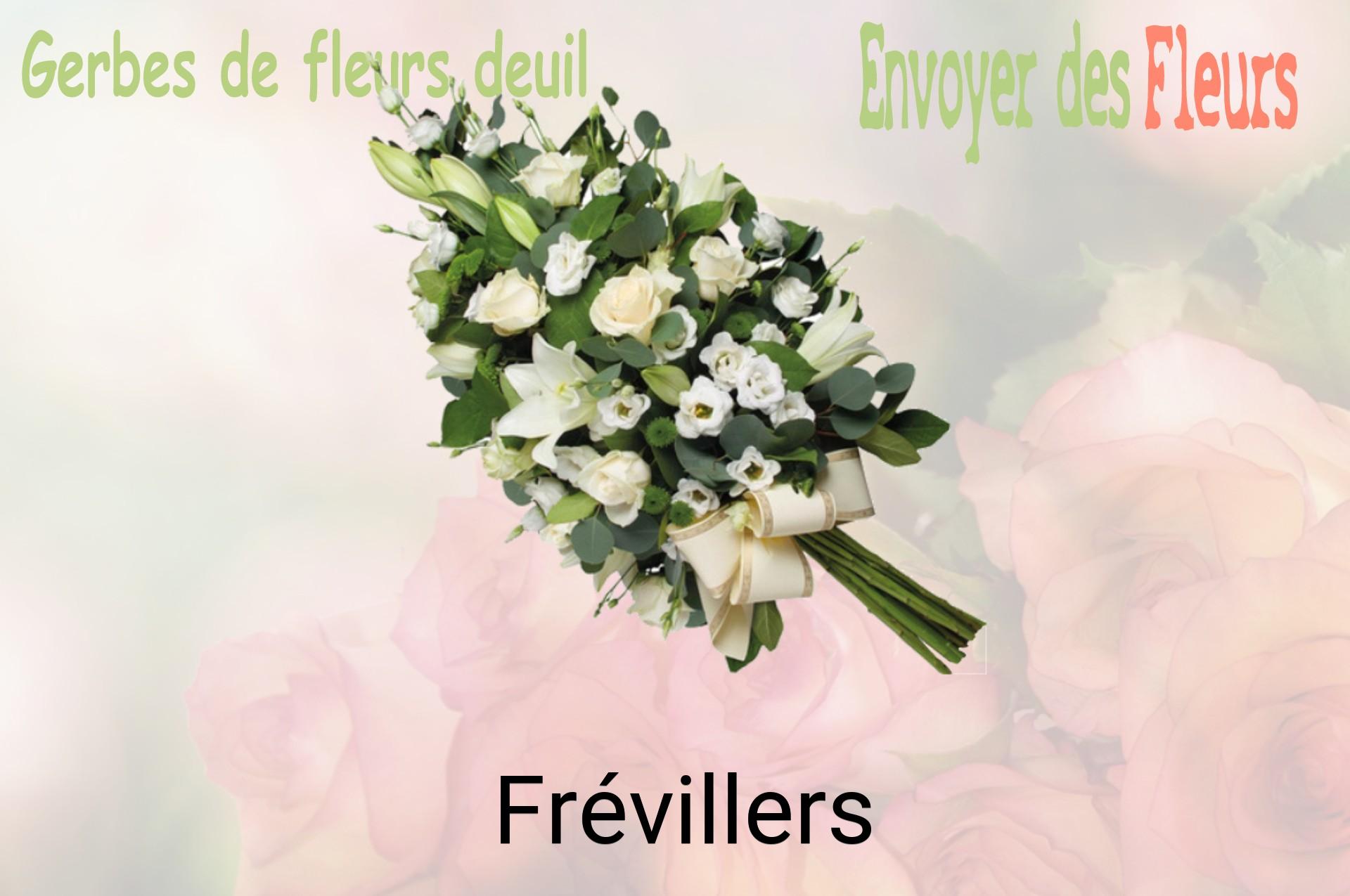 Gerbe de fleurs de deuil livrée à Frévillers